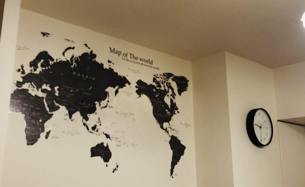 world map wall sticker
