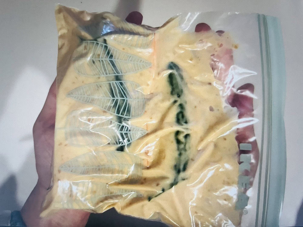 vege with miso in ziplock