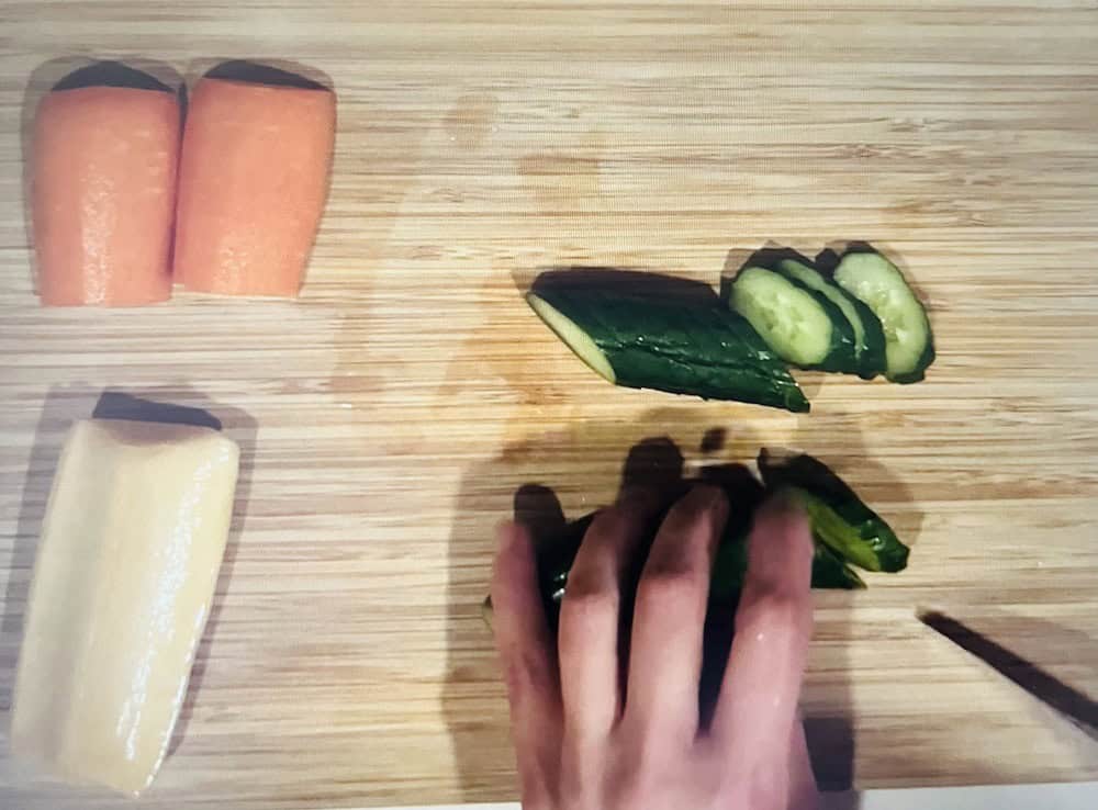 cutting conpleted tukemono
