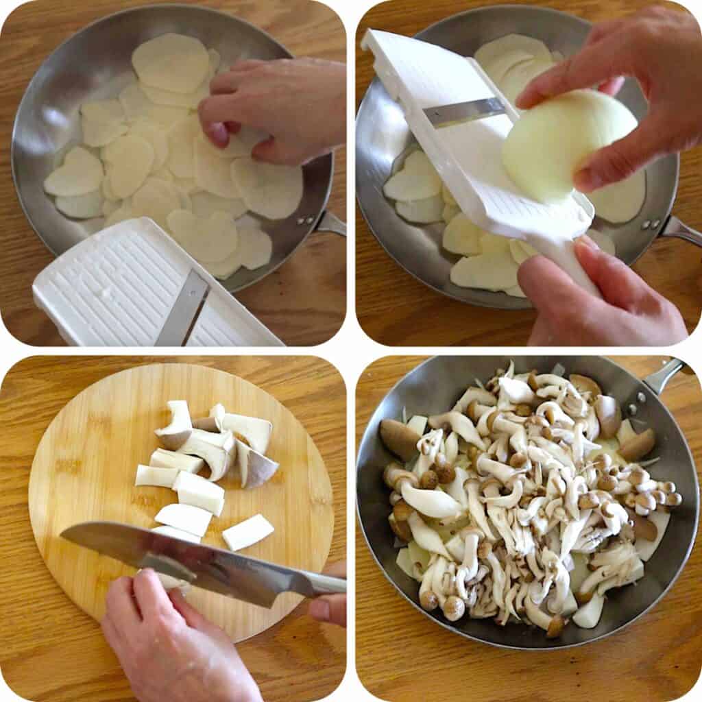 グラタンの工程画像４カット